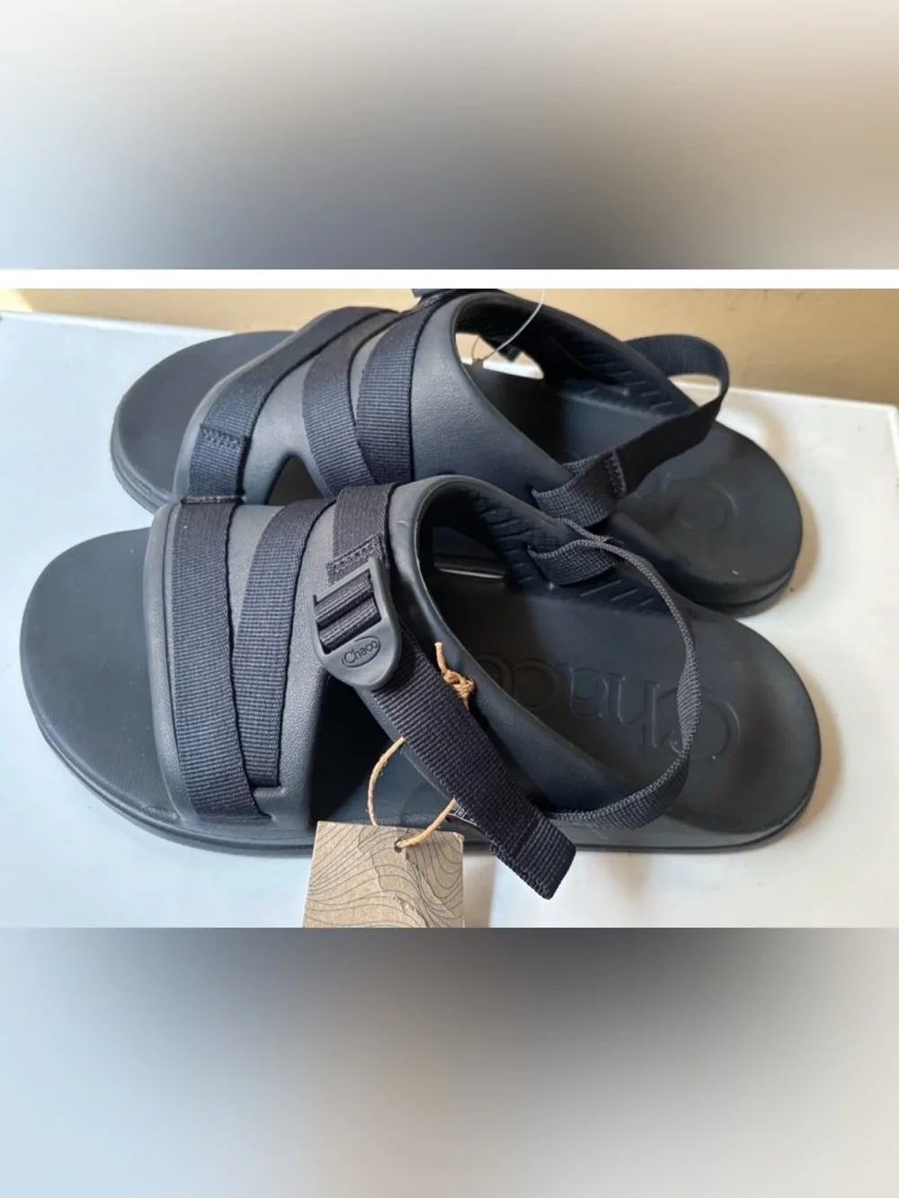 Chaco Men’s Black Strappy Slide Sandals